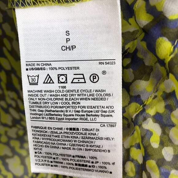 Banana Republic Womens Blouse Sheer V-Neck Draw String at Waist Small - Picture 11 of 11